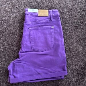 Judy Blue Women's Vibrant Purple Jean Shorts